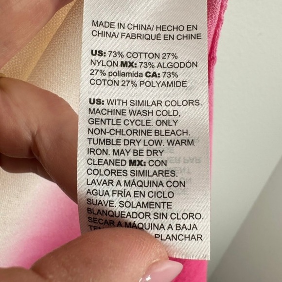 Chico's Ombre‎ Cardigan Sweater Orange White Pink Open Front Knit Size Large NWT - Picture 7 of 11